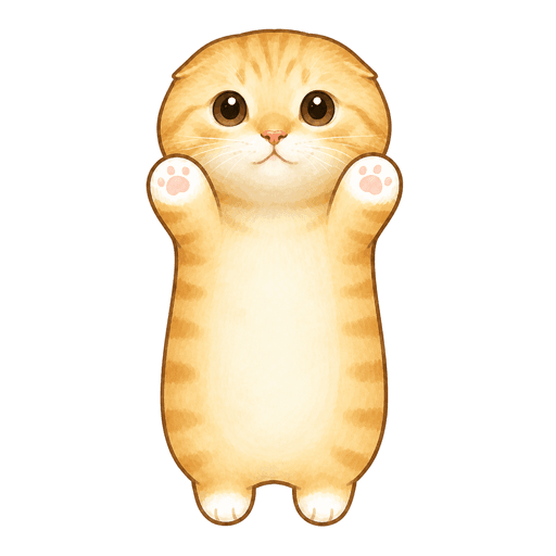 耄耄，奶油橘折耳隐藏猫咪