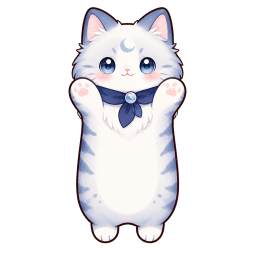 月璃，银蓝长毛隐藏猫咪
